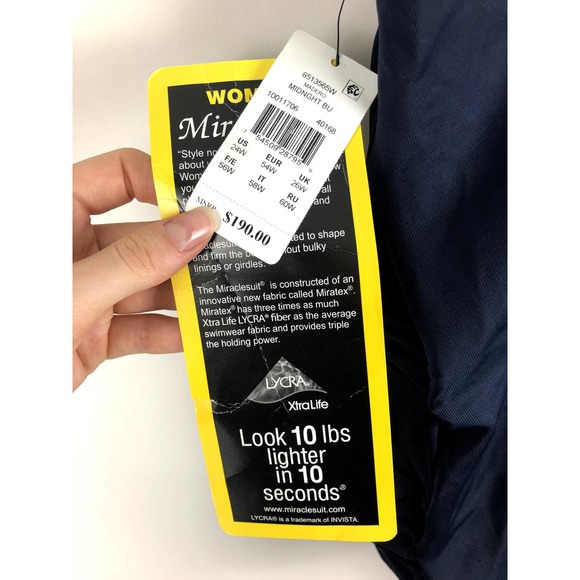 MIRACLESUIT NEW Madero Underwire One Piece Swimsuit Blue Size 24W Plus - Picture 5 of 8